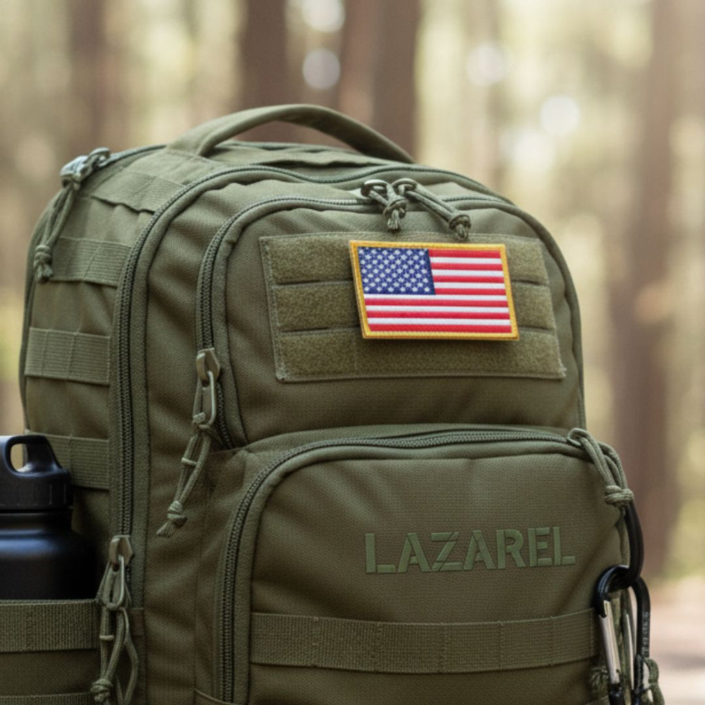 American Flag Velcro Patch - Gold